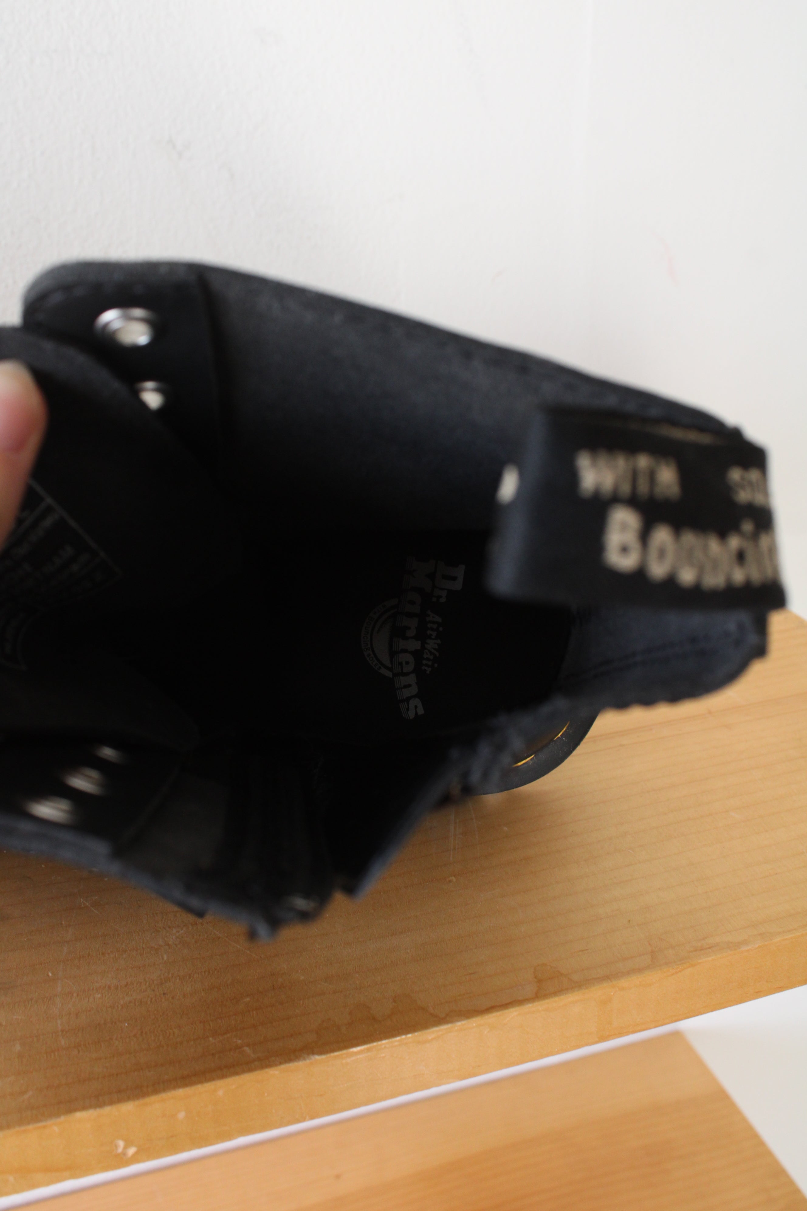 Dr. Martens Jadon Genix Nappa Reclaimed Black Leather Platform Boots | Size 8