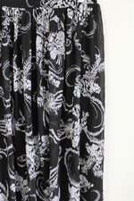 Christopher & Banks Black White Chiffon Skirt | S