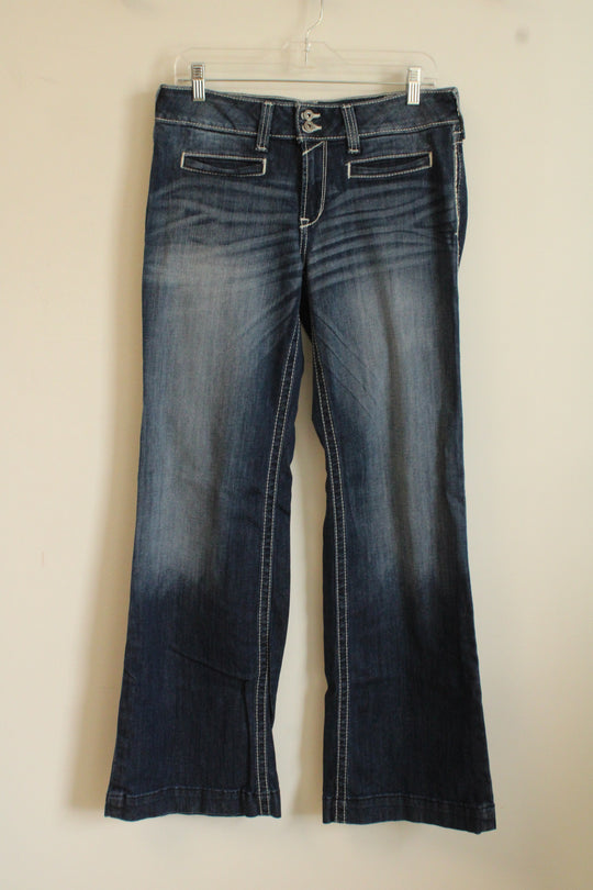 Ariat Dark Wash Bootcut Jeans with White Stitching | 31