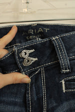 Ariat Dark Wash Bootcut Jeans with White Stitching | 31