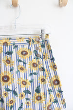 A. Byer Blue Striped Sunflower Patterned Skort | 11
