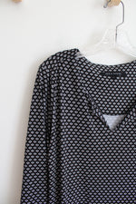 Zac & Rachel Black & White Patterned Top | L