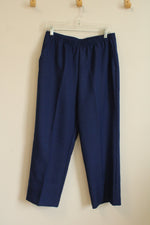 NEW Alfred Dunner Royal Blue Stretch Waistband Pants | 12 P