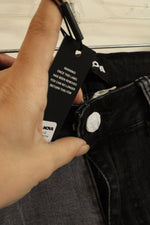 NEW Fashion Nova Black and Gray Colorblock Patch Skinny Jeans | M