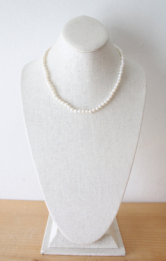 Genuine White Pearl Necklace