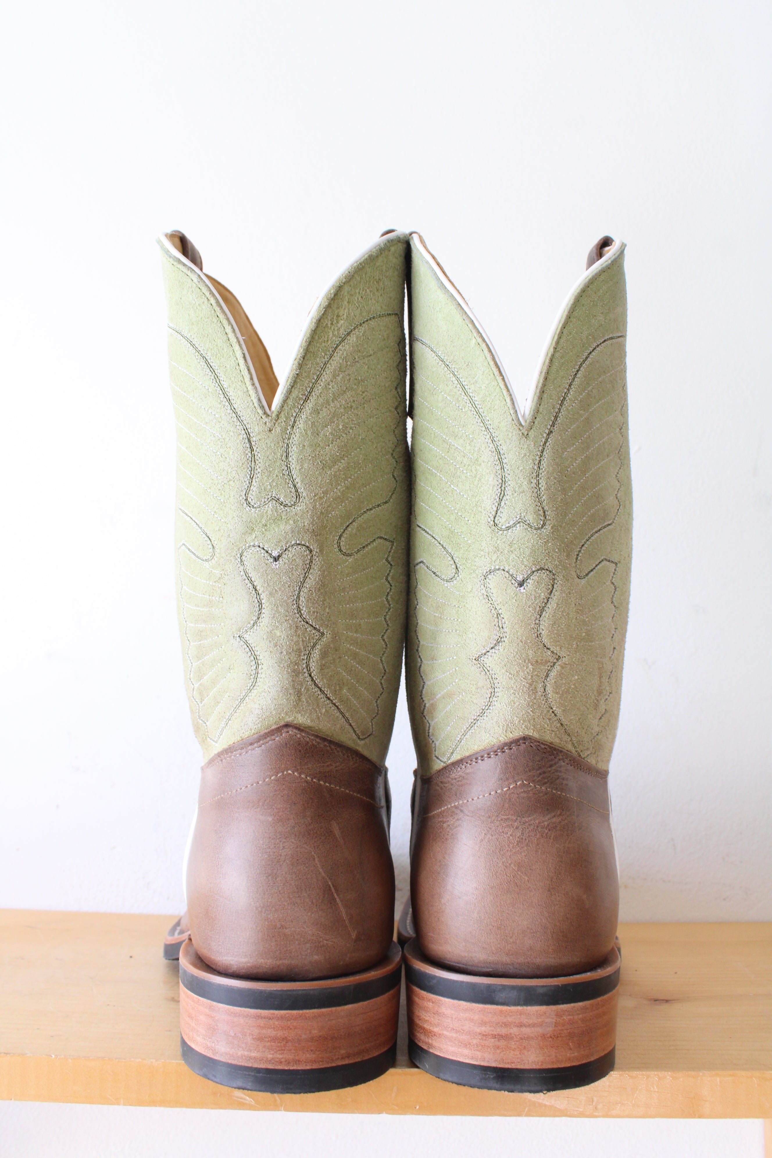 Olathe Boot Co. Sand Angry Elk Lime Sinsation Boot Cowboy Boots | Size 12