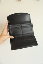 Coach Black Canvas & Leather Trim Wallet