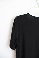 Love Scarlett Black Pearl Cross Strap Top | L