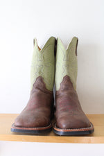 Olathe Boot Co. Sand Angry Elk Lime Sinsation Boot Cowboy Boots | Size 12