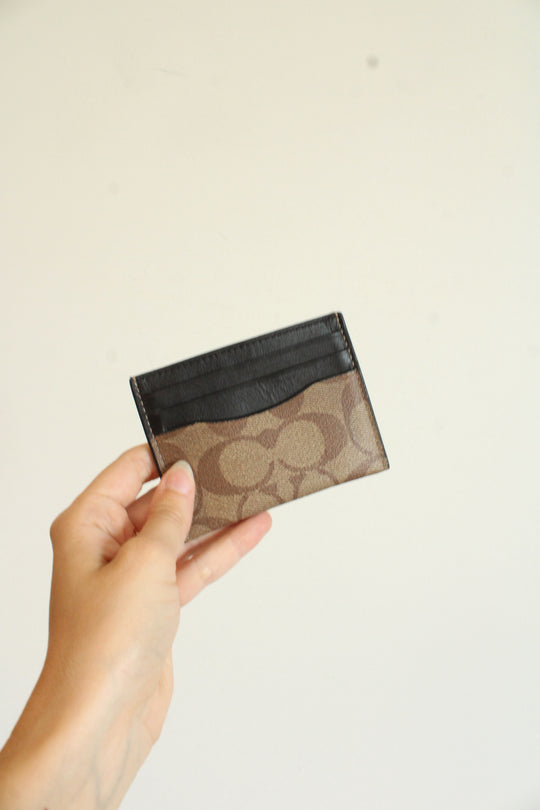 Coach Slim ID Card Case in Signature Canvas