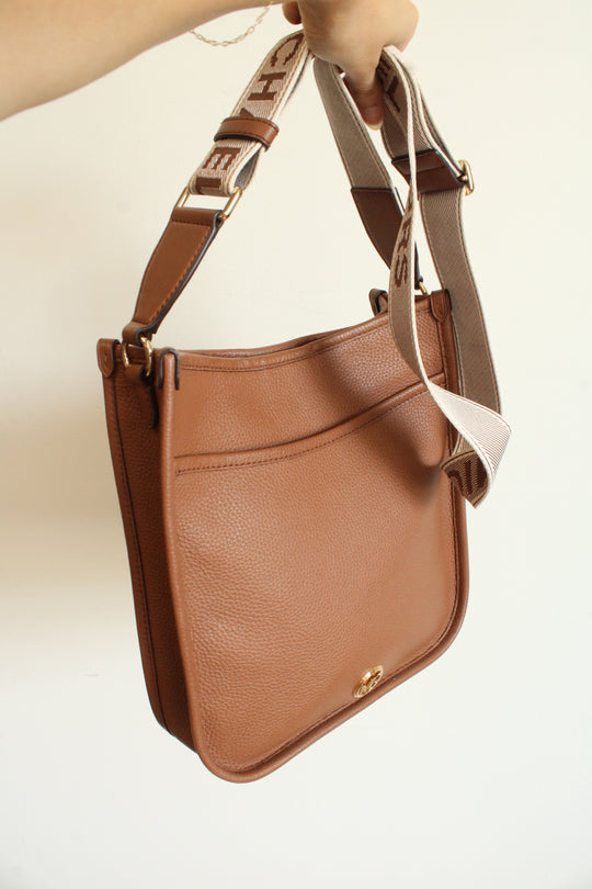 Michael Kors Luisa Large Pebbled Leather Messenger Bag