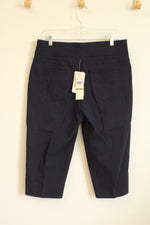 NEW Ruby Rd. Navy Blue Stretch Cropped Pants | 14 P