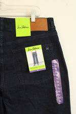 NEW Sam Edelman Pintuck Wide Leg Dark Wash Jeans | 16