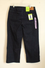 NEW Sam Edelman Pintuck Wide Leg Dark Wash Jeans | 16