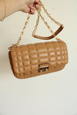 Michael Kors Tribeca Large Convertible Chain Pale Peanut Shoulder Bag