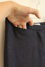 Talula Babaton Blue Chambray Wide Leg Trouser Pants | 6