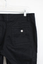 White House Black Market Silver Button Capri Pant | 8