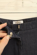 Talula Babaton Blue Chambray Wide Leg Trouser Pants | 6