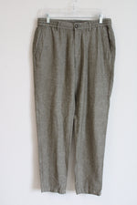 Banana Republic Linen Blend Mason Athletic Tapered green Pant | 32X34