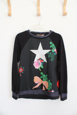 NEW Rowley Love, Kit Floral & Star Black Long Sleeved Top | XS