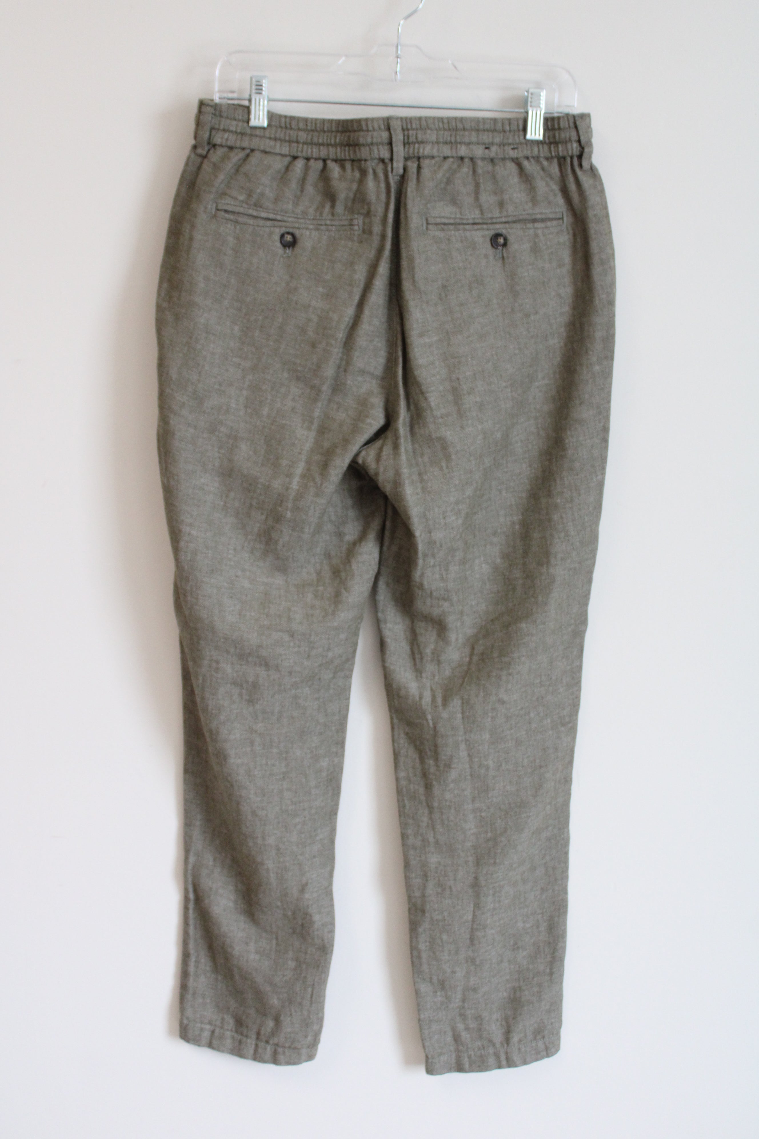 Banana Republic Linen Blend Mason Athletic Tapered green Pant | 32X34