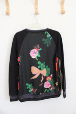 NEW Rowley Love, Kit Floral & Star Black Long Sleeved Top | XS