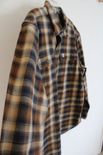 Carhartt Brown Plaid Long Sleeve Button Down | XL