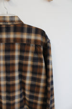 Carhartt Brown Plaid Long Sleeve Button Down | XL