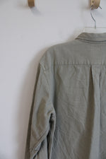 L.L.Bean Green Long Sleeved Button Down Shirt | L