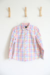 Talbots Multi-Colored White Plaid Button Down Top | S Petite