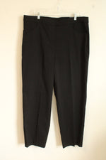 NEW Alfred Dunner Black Straight Leg Stretch Waistband Pants | 18W