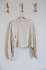 Aerie Off White Cropped Sweatshirt | M