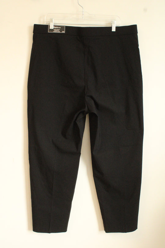 NEW Alfred Dunner Black Straight Leg Stretch Waistband Pants | 18W