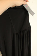 NEW Last Tango Black Wide Leg Pleated Pockets Stretch Pants | L