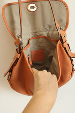 Coach Legacy Flap Peach Orange Purse