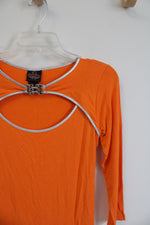 Biker's Orange Long Sleeved Top | M