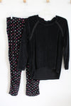 Climate Right By Cuddl Duds Black Polka Dotted Pajama Set | L (14/16)