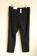 NEW Ann Taylor Black Ankle Thick Ponte Stretch Pant | 10