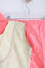 3 Piece Pink and Gold Indian Dress | XL