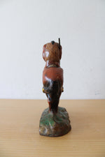 Vintage Painted Cast Iron End Of The Trail Bookend