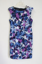 Jones New York Stretch Blue Floral Dress | 4