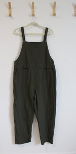 Green Loose Fitting Overalls | L
