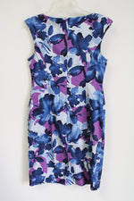 Jones New York Stretch Blue Floral Dress | 4