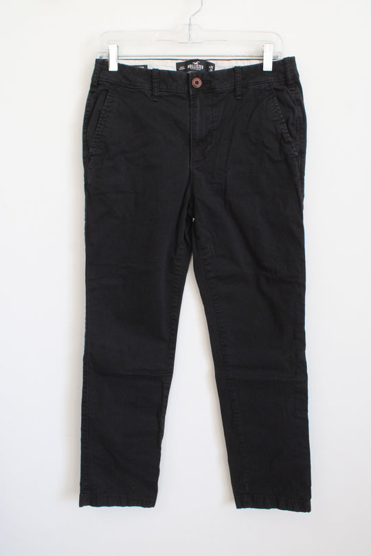 Hollister Black Slim Straight Chino Pants | 29X30