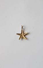 14K Yellow Gold Starfish Necklace Pendant
