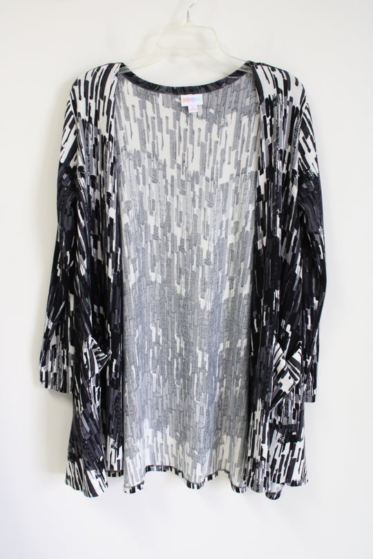 LuLaRoe Gray Patterned Soft Cardigan | M