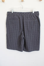 Izod Golf Gray/Blue Plaid Shorts | 34