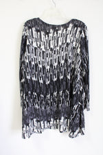LuLaRoe Gray Patterned Soft Cardigan | M
