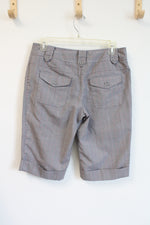 Tracy Evans Limited Gray Red Plaid Bermuda Shorts | 7