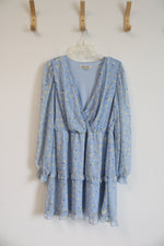 Inspired Hearts Blue Floral Tiered Dress | XL
